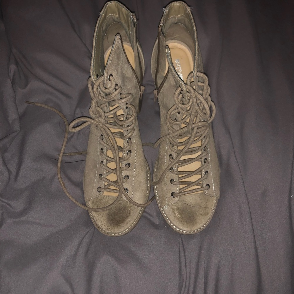Lace up booties. Size 11.